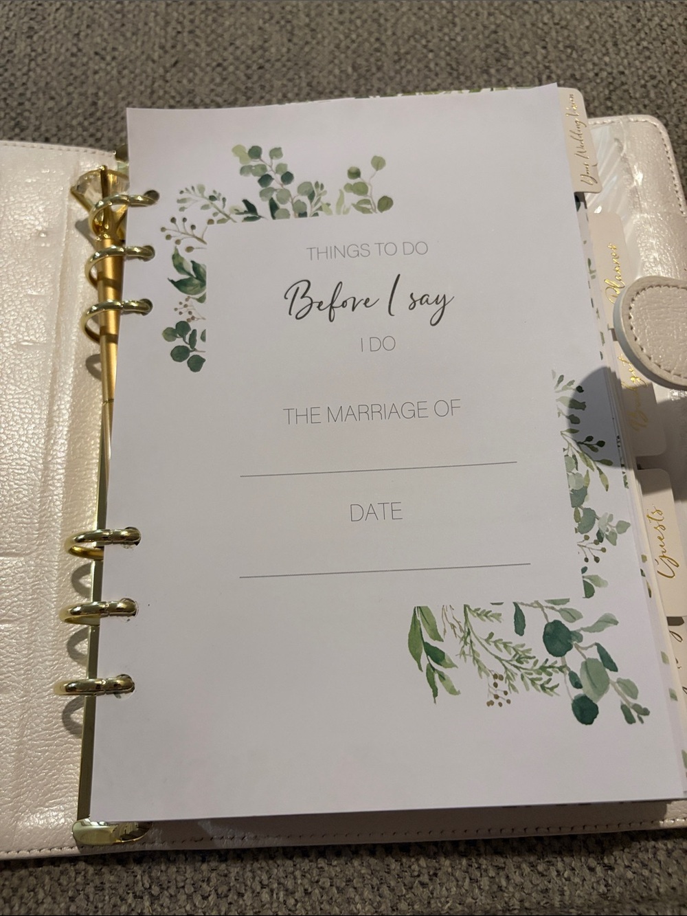 Future Mrs. Planner Notebook with Gold Script - Picture 4 of 5